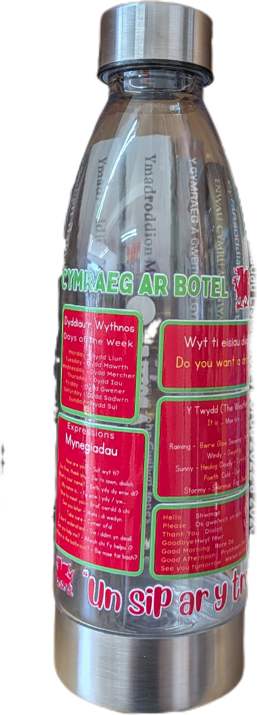 Potel Ddwr - Cymraeg ar Botel