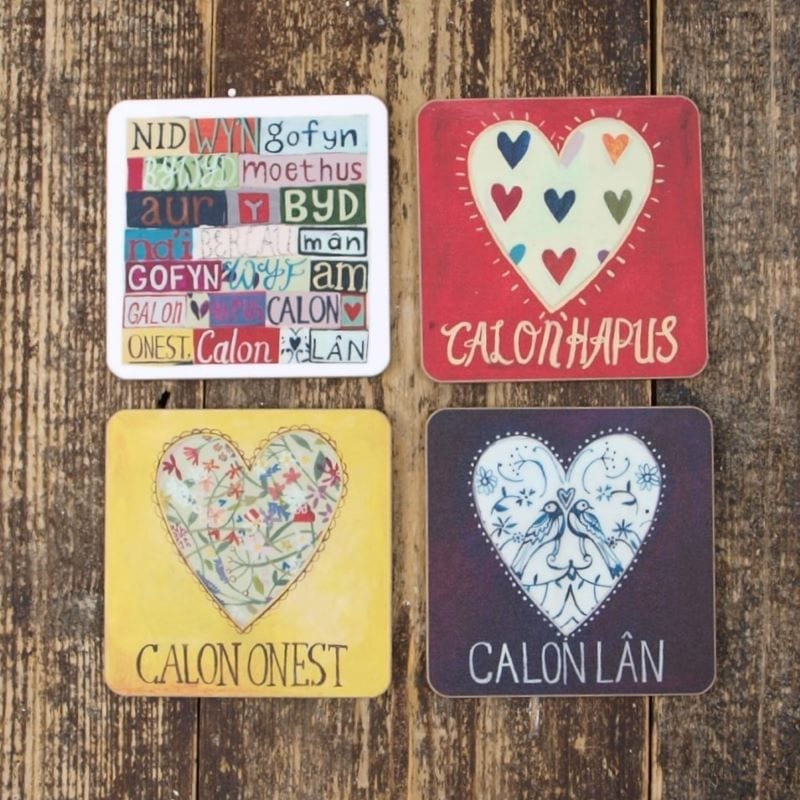 Bocs Coasters Calon Lan set o 4