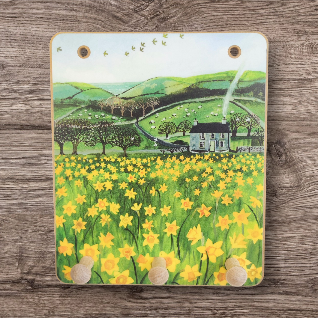 Bwrdd peg drifwood daffodil